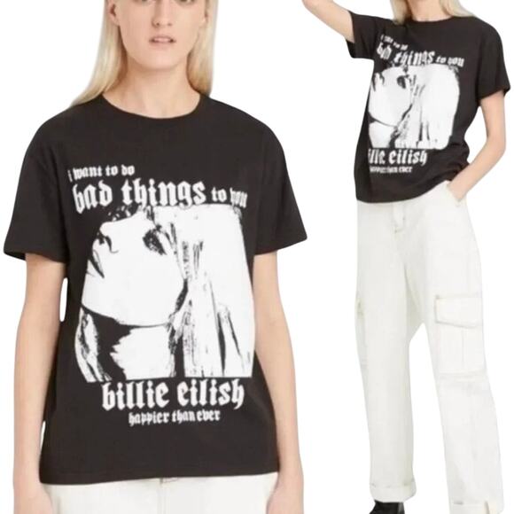 BILLIE EILISH Happier Than Ever Tour Tee, Size 20, Excellent preowned Condition - Picture 1 of 5